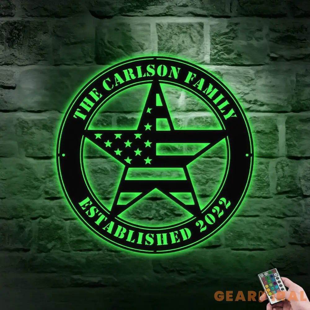 Personalized Metal Flags Metal Patriotic Name Sign USA Sign metal name sign family branch Patriotic Flags Sign