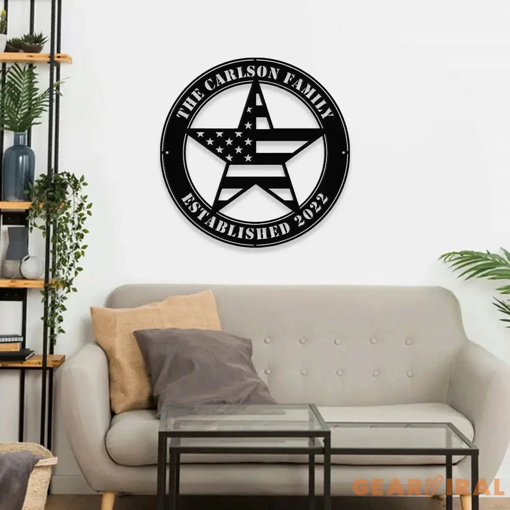 Personalized Metal Flags Metal Patriotic Name Sign USA Sign metal name sign family branch Patriotic Flags Sign