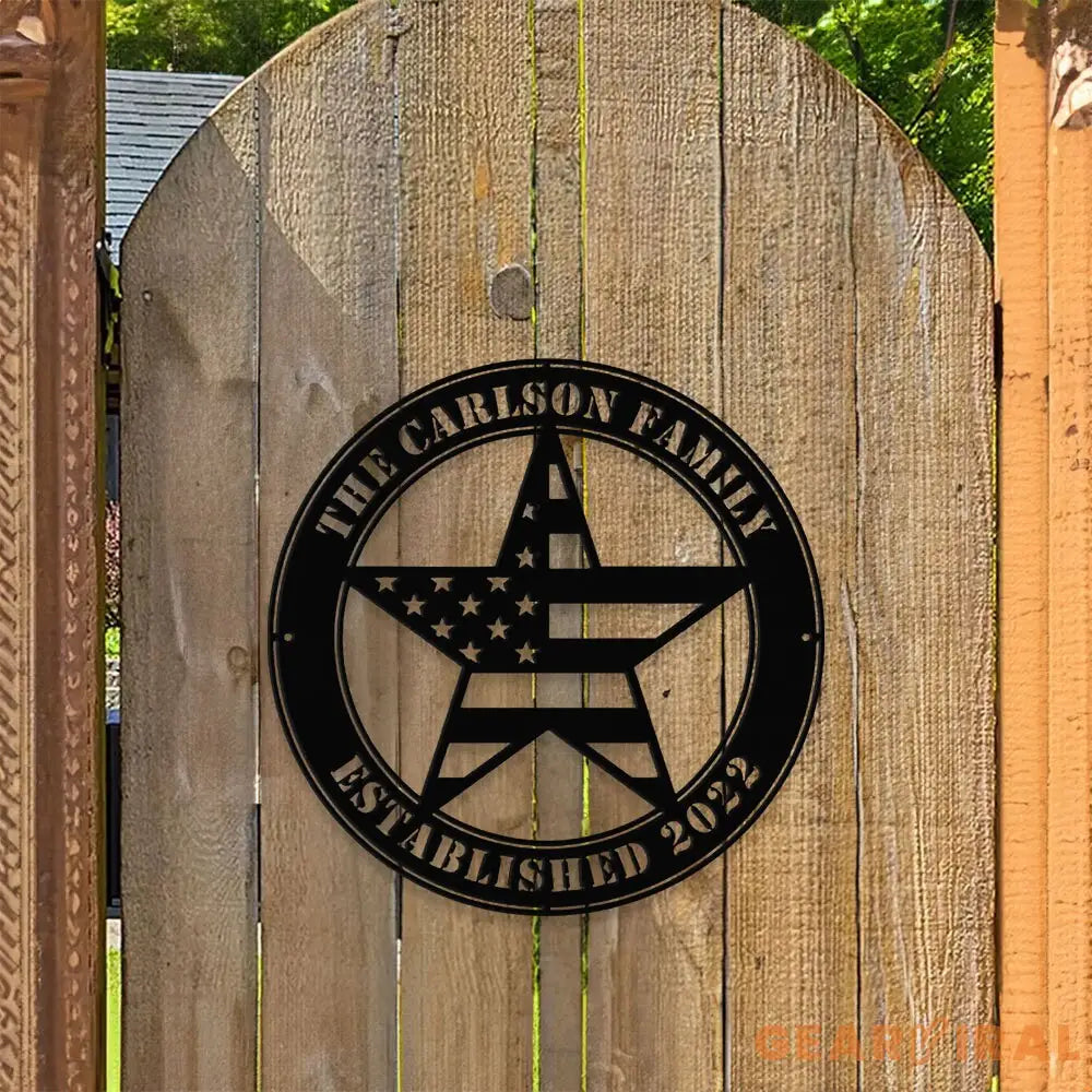 Personalized Metal Flags Metal Patriotic Name Sign USA Sign metal name sign family branch Patriotic Flags Sign