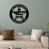 Personalized Metal Flags Metal Patriotic Name Sign USA Sign metal name sign family branch Patriotic Flags Sign