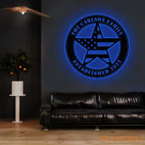 Personalized Metal Flags Metal Patriotic Name Sign USA Sign metal name sign family branch Patriotic Flags Sign