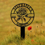 Personalized Metal Garden Sign Custom Roses Garden Stake Gardener Decor Outdoor Garden Sign Greenhouse Sign Gardening