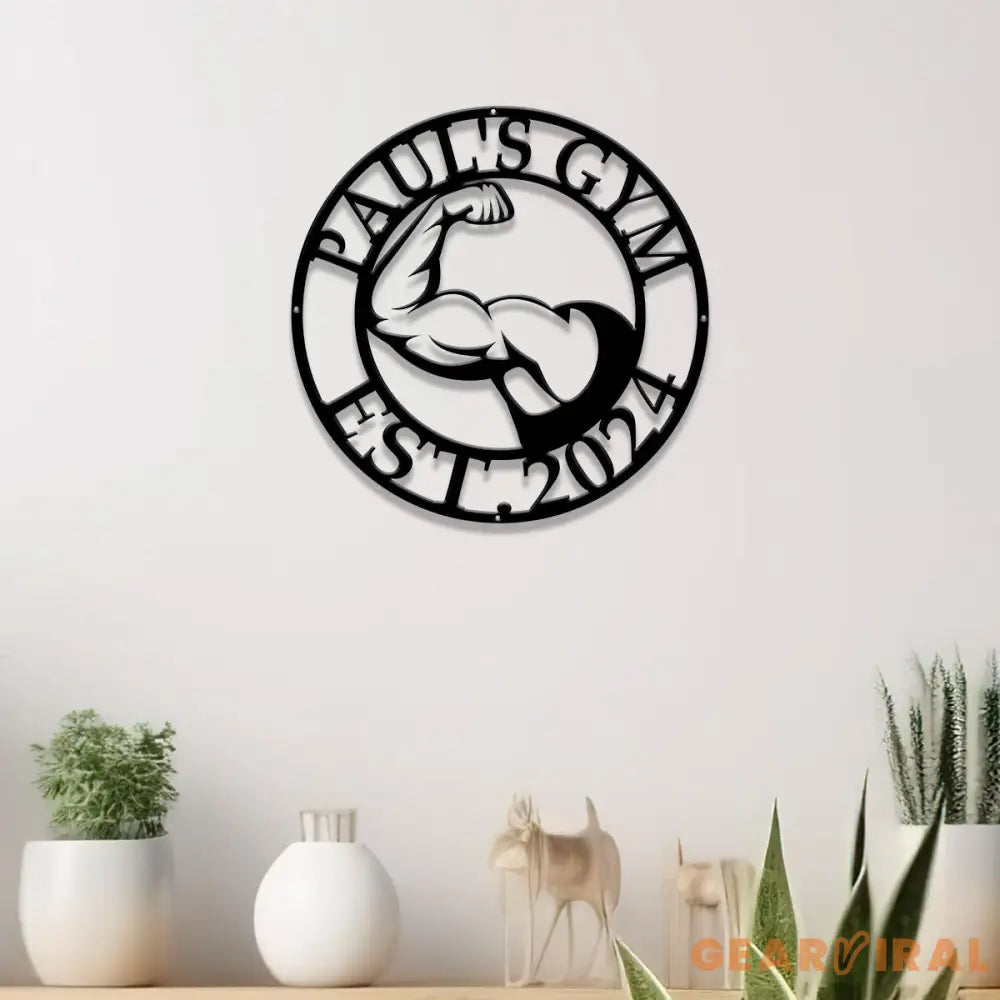 Personalized Metal Home Gym Metal Sign with Led Light Gym Wall Decor Metal Wall Decor Home Gym Decor Personalized Home