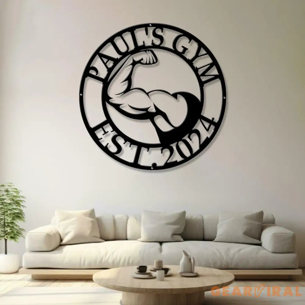 Personalized Metal Home Gym Metal Sign with Led Light Gym Wall Decor Metal Wall Decor Home Gym Decor Personalized Home
