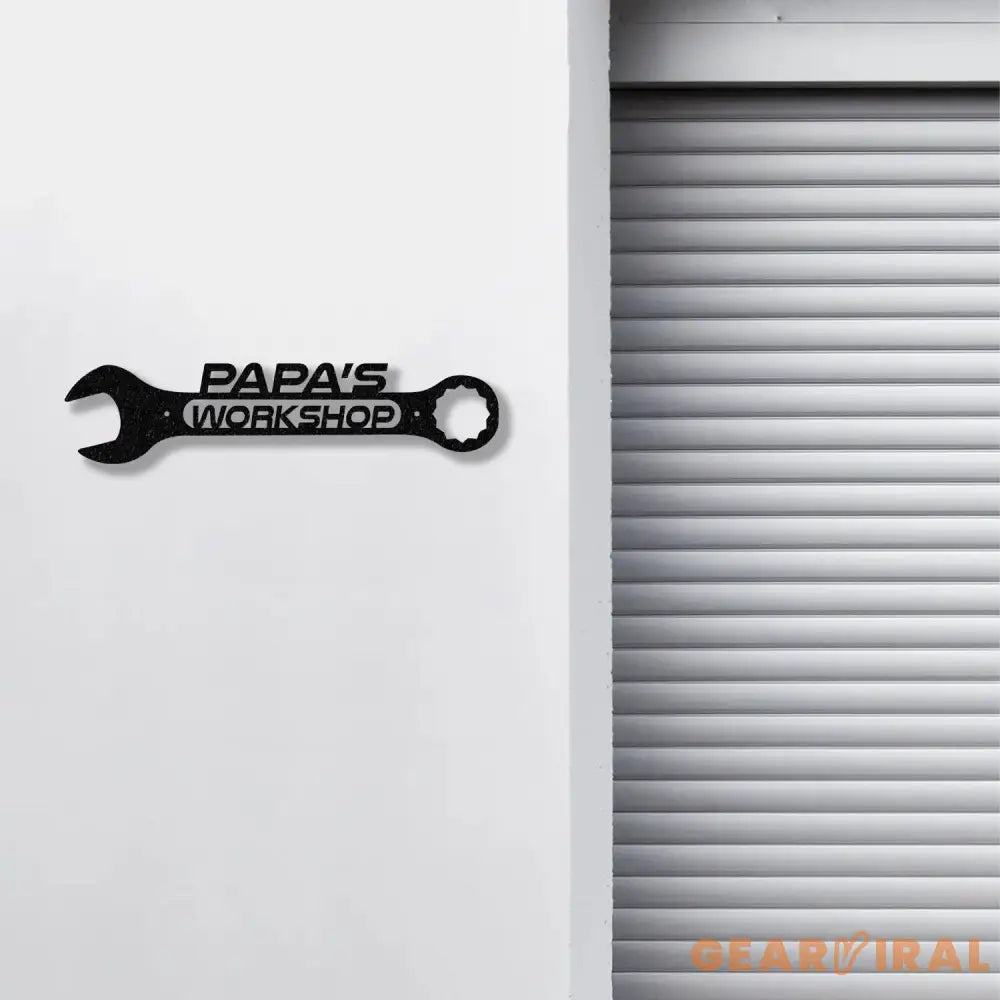 Personalized Metal LED Lights Garage Sign Custom Name Garage Decor Wrench Sign Dad Gift Gift for Dad Metal Sign LED