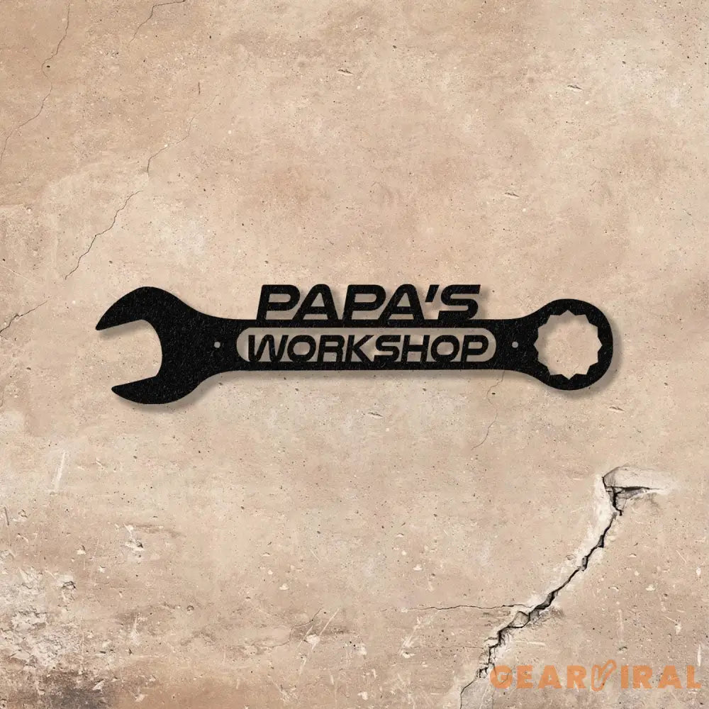 Personalized Metal LED Lights Garage Sign Custom Name Garage Decor Wrench Sign Dad Gift Gift for Dad Metal Sign LED