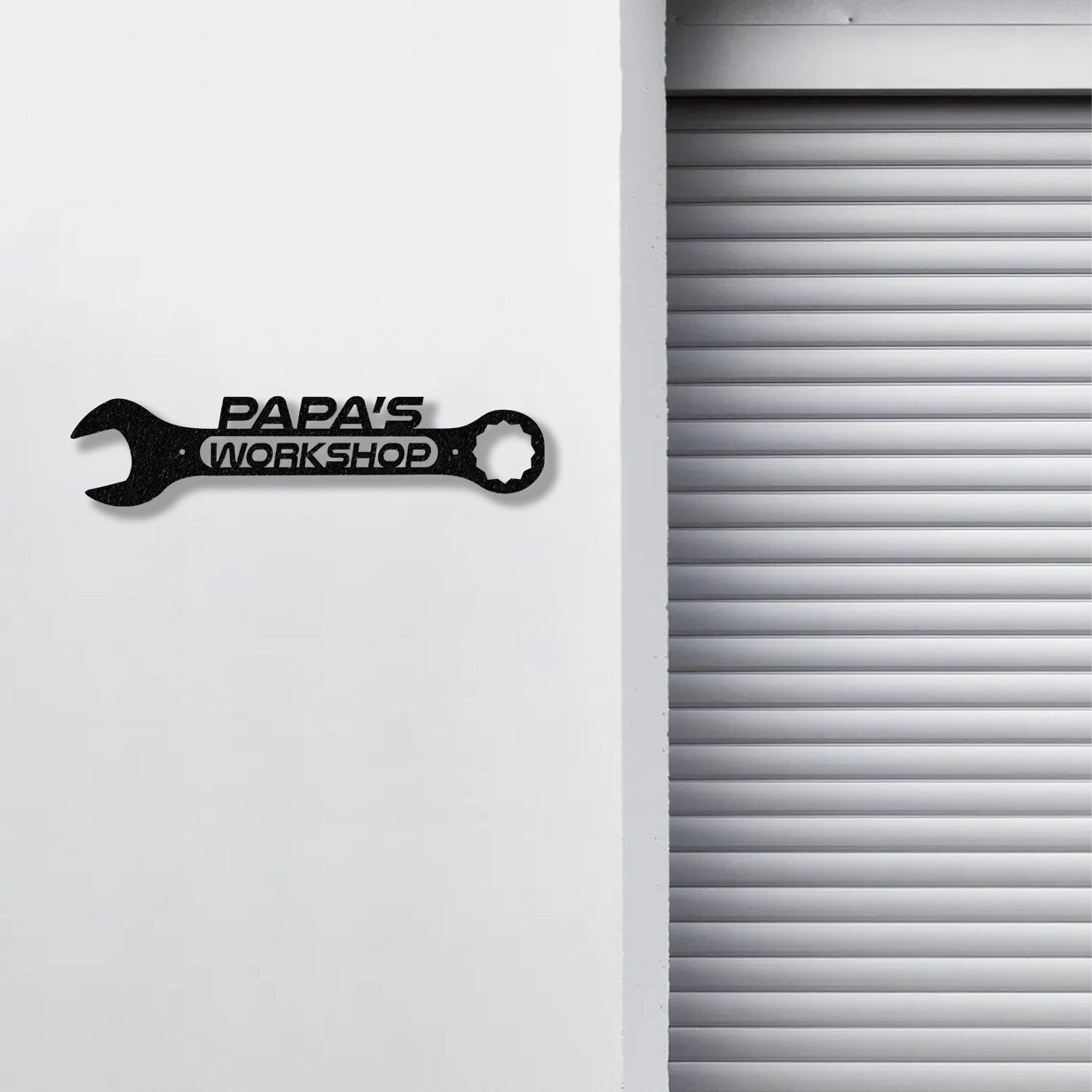 Personalized Metal LED Lights Garage Sign, Custom Name Garage Decor, Wrench Sign, Dad Gift, Gift for Dad, Metal Sign, LED Lights, Home Decor