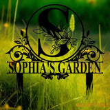 Personalized Metal Letter and Name Garden Stake Custom Metal Garden Sign Lawn Signs Outdoor Metal Sign Garden Decor