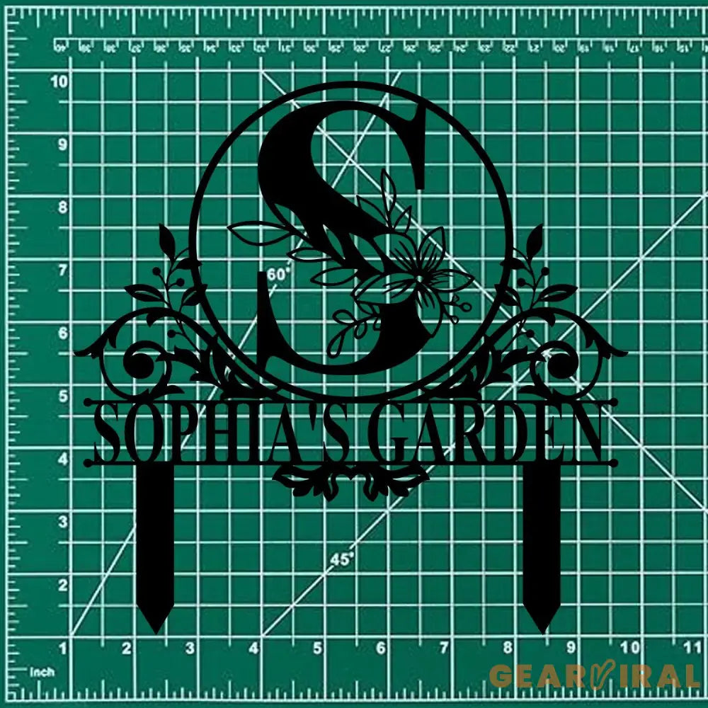 Personalized Metal Letter and Name Garden Stake Custom Metal Garden Sign Lawn Signs Outdoor Metal Sign Garden Decor