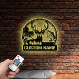 Personalized Metal Monogram Sign Great Outdoors Hunting Trio Birthday Gift for Dad Grandpa Fisherman Gift Hunter Gift