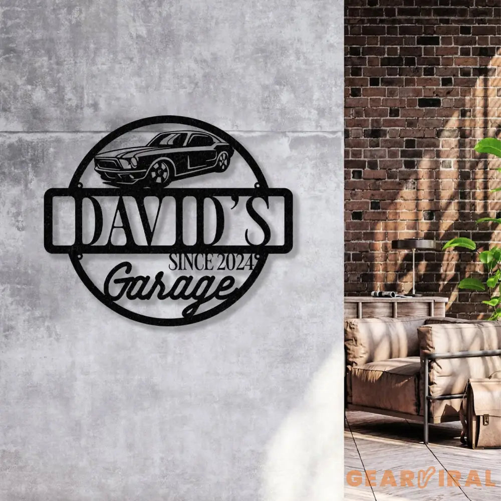 Personalized Metal Name Garage Sign Dad’s Workshop Metal Garage Sign Personalized Gift for Him - Gearviral