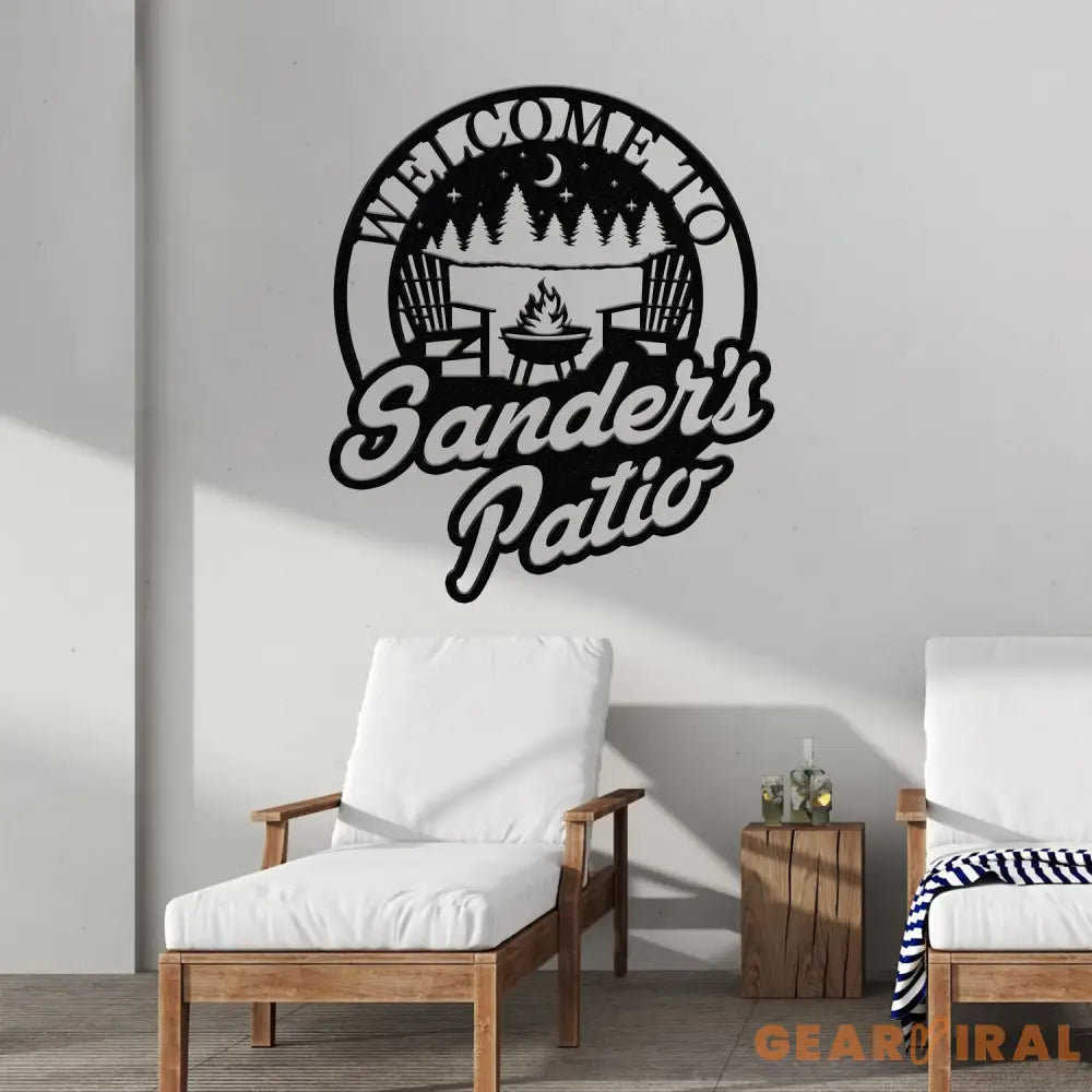 Personalized Metal Patio Sign with Led Lights Welcome to Our Patio Sign Custom Family Name Custom Family Last Name Sign