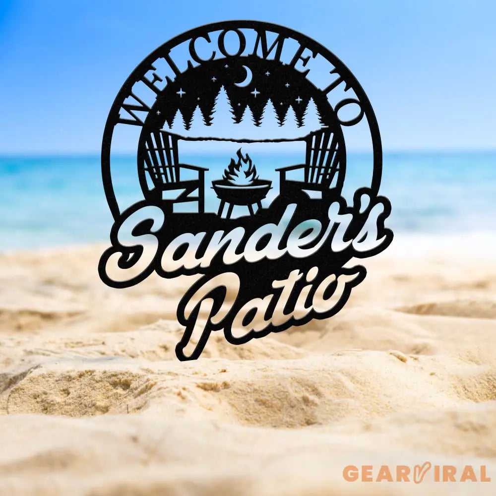 Personalized Metal Patio Sign with Led Lights Welcome to Our Patio Sign Custom Family Name Custom Family Last Name Sign