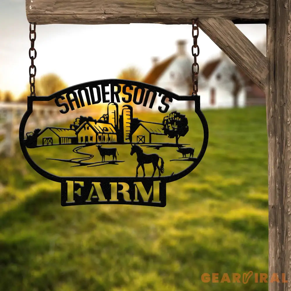 Personalized Metal Ranch Sign - Custom Farm Name Sign - Unique Farmhouse Wall Art - Perfect Christmas or Anniversary