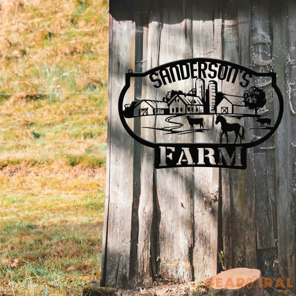 Personalized Metal Ranch Sign - Custom Farm Name Sign - Unique Farmhouse Wall Art - Perfect Christmas or Anniversary