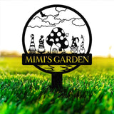 Personalized Mimi’s Garden Gnome Metal Sign Custom Gnome Gifts Garden Decor - Gearviral