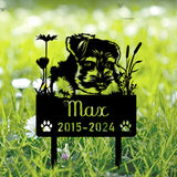 Personalized Miniature Schnauzer Dog Metal Memorial Garden Stake Custom Pet Grave Marker Name Sign Remembrance Stake Decor Sympathy Dog Loss | GearViral
