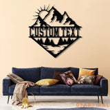 Personalized Mountain Forest Metal Sign Custom Nature-Inspired Wall Art Hill & Trees Metal Sign Ideal for Cabin Man