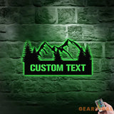 Personalized Moutain Family Name - Monogram Metal Sign - Custom Moutain Last Name Wall Hanging - Moutain Metal Decor