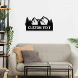 Personalized Moutain Family Name - Monogram Metal Sign - Custom Moutain Last Name Wall Hanging - Moutain Metal Decor