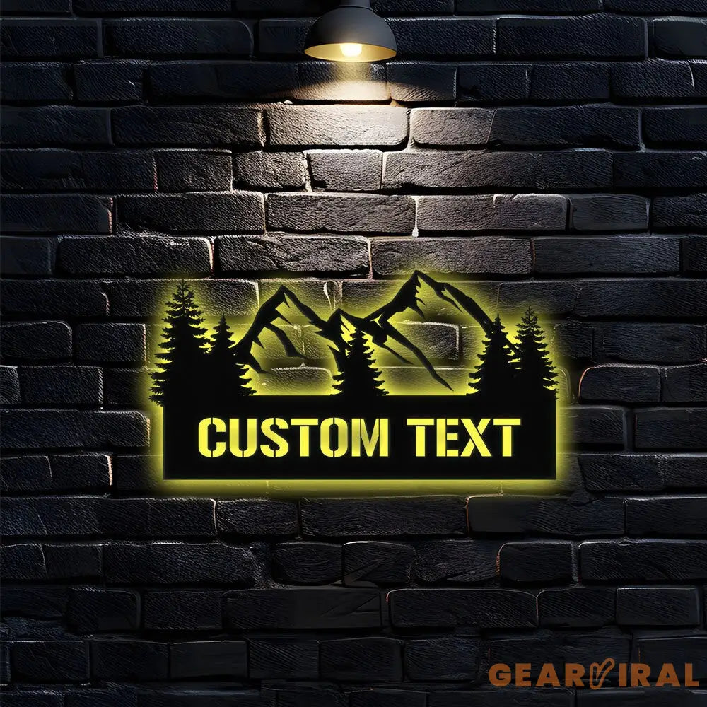 Personalized Moutain Family Name - Monogram Metal Sign - Custom Moutain Last Name Wall Hanging - Moutain Metal Decor