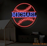 Personalized Name Baseball Neon Sign Kids Room Decor Gift for Baseball Player Coach Gifts For Baseball Lover Nursery
