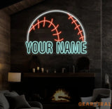 Personalized Name Baseball Neon Sign Kids Room Decor Gift for Baseball Player Coach Gifts For Baseball Lover Nursery