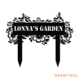 Personalized Name Butterfly Garden Sign Custom Butterfly Metal Garden Sign Personalized Metal Gardening Gift Custom