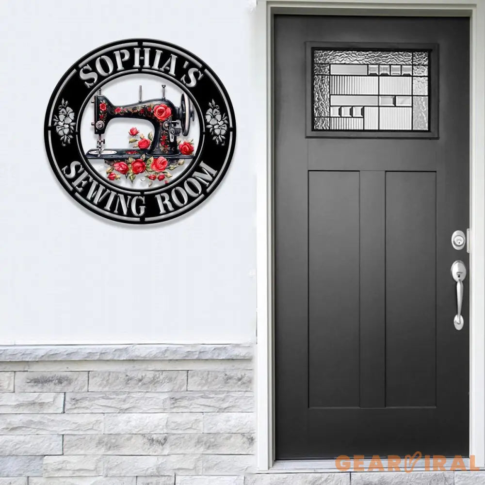 Personalized Name Sewing Machine Metal Sign Custom Quilting Sign For Sewing Room Decor Sewing Machine Sign Gift for Mom