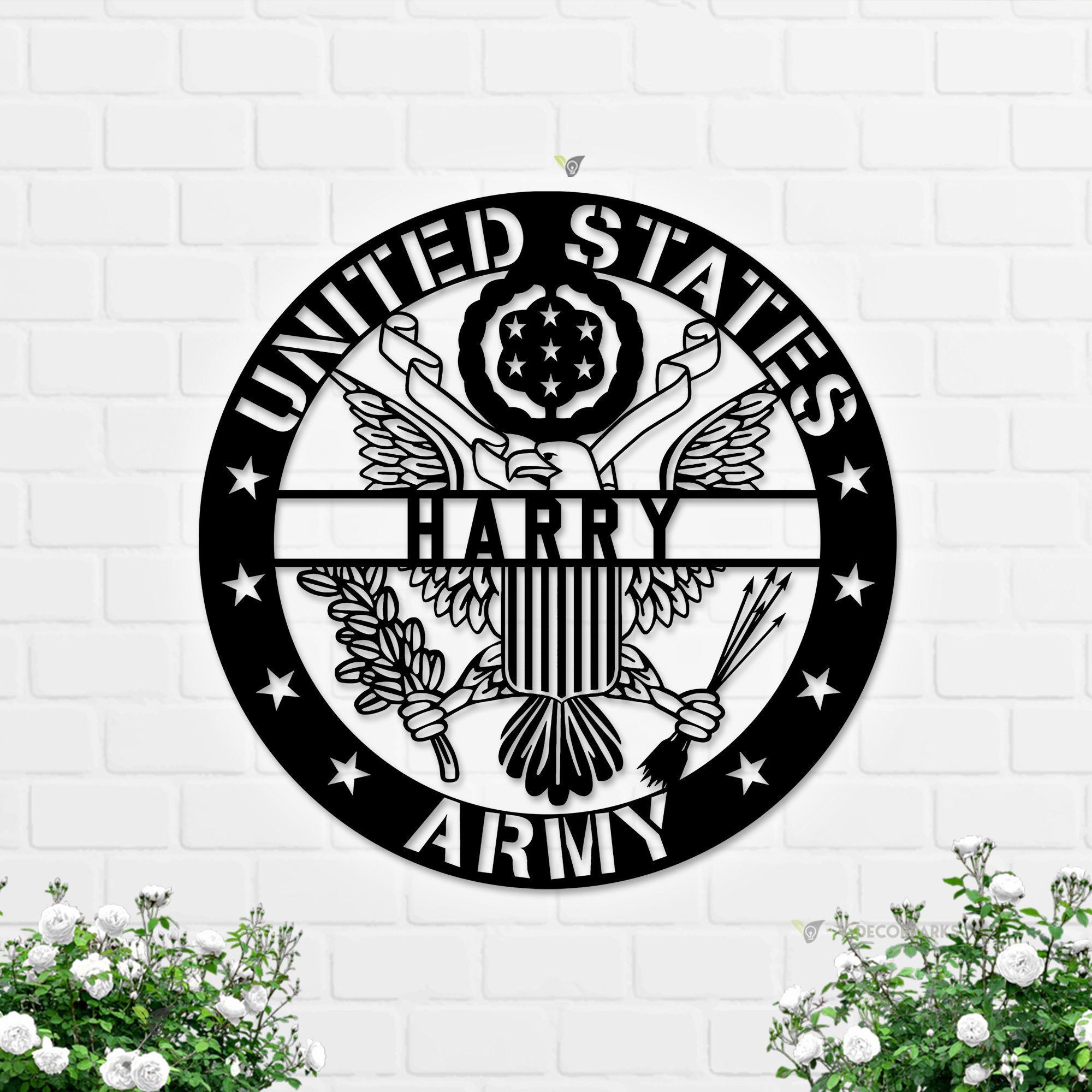 Personalized Name US Army Veteran Metal Sign - Custom Military Metal Art - Wall Decor - Veterans Day Gift For Proud Soldiers | GearViral