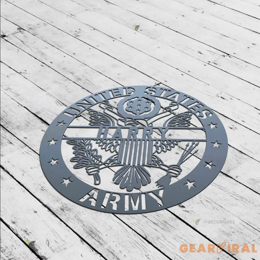 Personalized Name US Army Veteran Metal Sign - Custom Military Metal Art - Wall Decor - Veterans Day Gift For Proud