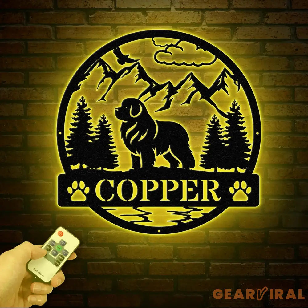 Personalized New Foundland Metal Sign Custom Dog Name Sign Dog Memorial Gift New Foundland Wall Decor Dog Lovers Wall