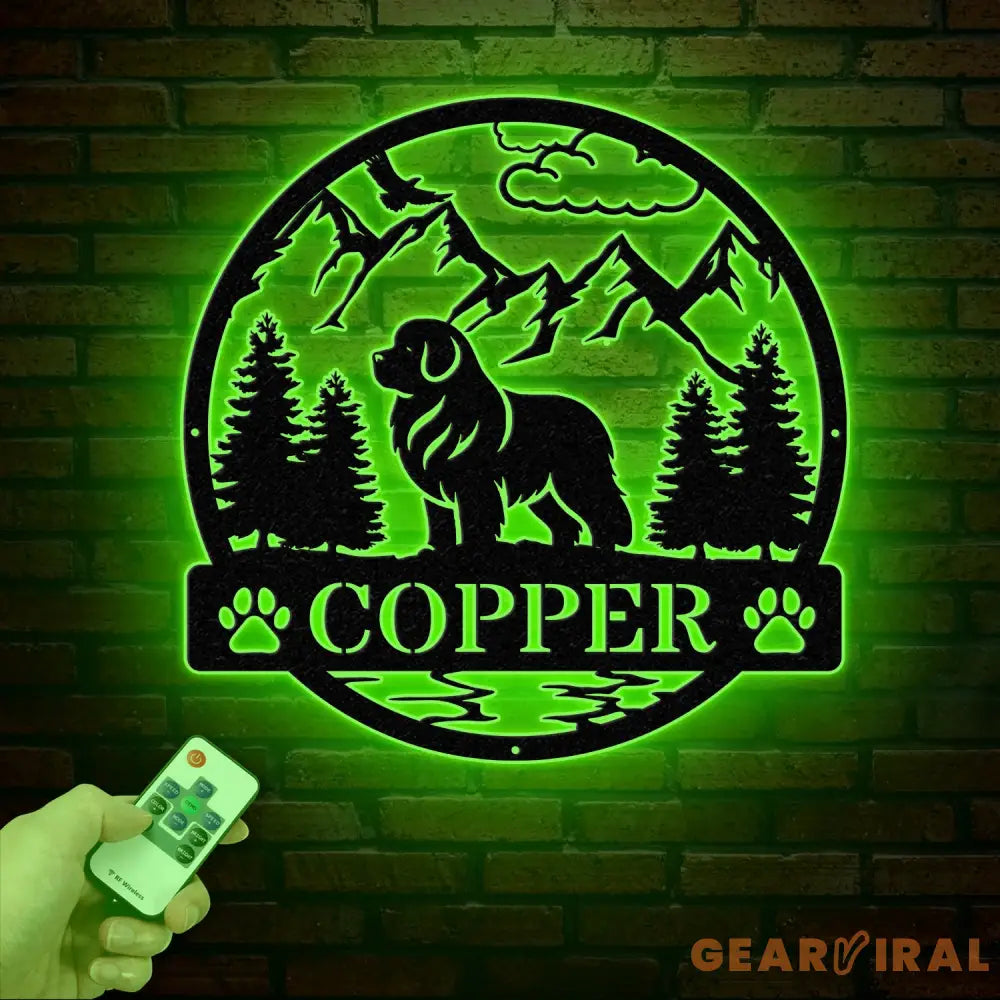 Personalized New Foundland Metal Sign Custom Dog Name Sign Dog Memorial Gift New Foundland Wall Decor Dog Lovers Wall