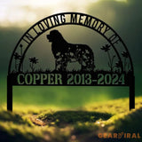 Personalized Newfoundland Dog Memorial Stake Pet Grave Marker with Stake Remembrance Sign Pet Loss Sympathy Gift