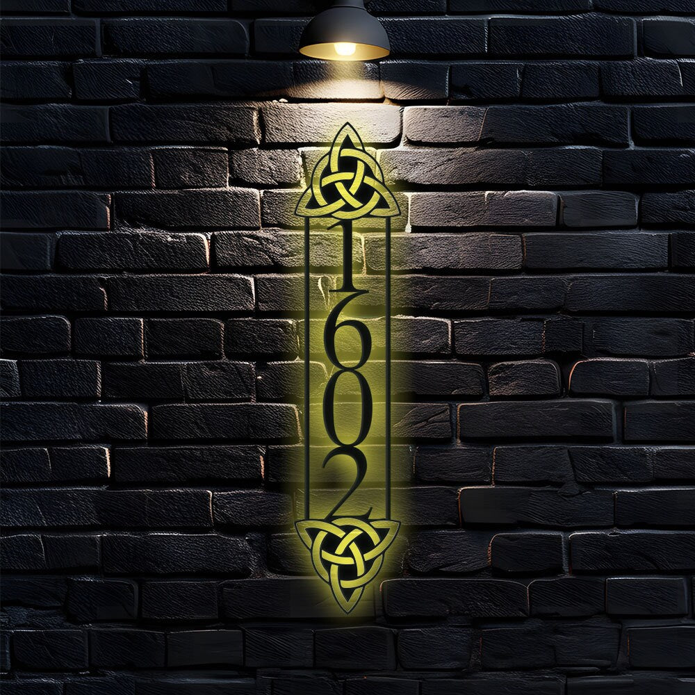 Personalized Number Address Metal Sign - Number Address Wall Decor - Personalize Number Address Metal Sign - Address Wall Sign
