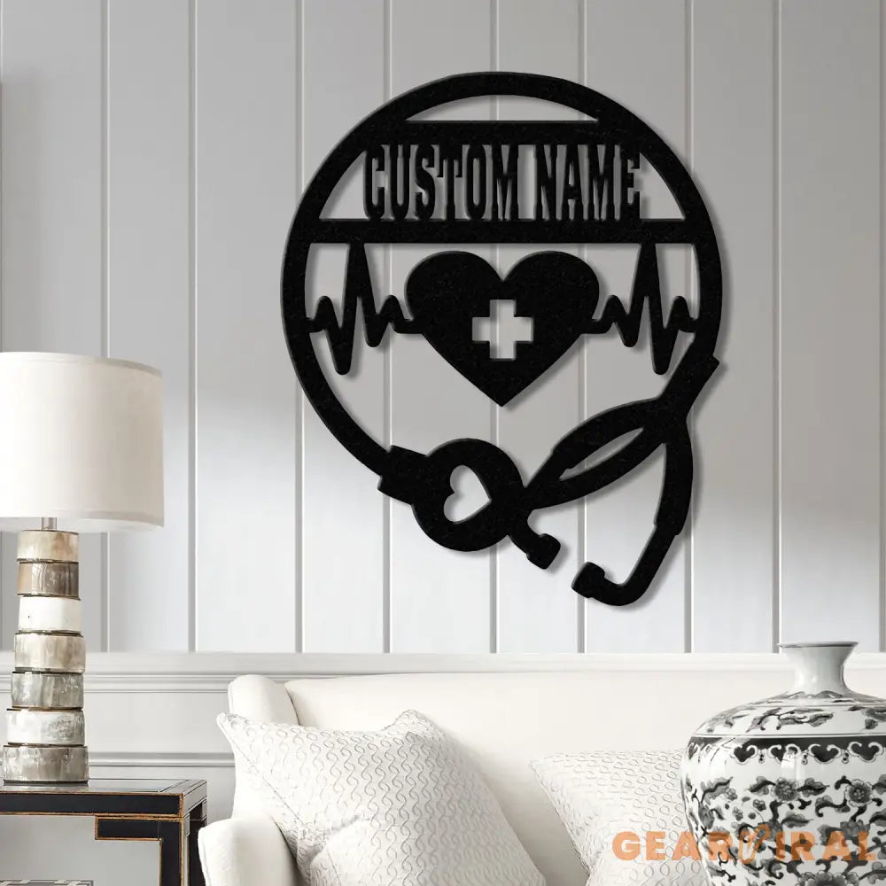 Personalized Nurse Metal Sign RN LPN CNA Gifts Mother’s Day Gift for Nurses Custom Family Name Sign Doctor Gift Nurse