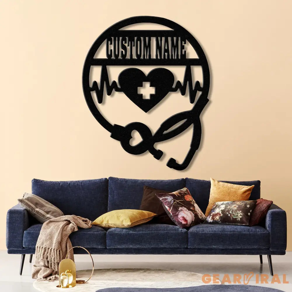 Personalized Nurse Metal Sign RN LPN CNA Gifts Mother’s Day Gift for Nurses Custom Family Name Sign Doctor Gift Nurse