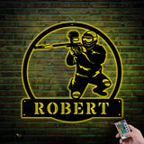 Personalized Paintball Metal Sign with LED Lights - Custom Paintball Monogram Metal Wall Art - Hobbies Gift - Birthday Gift | GearViral
