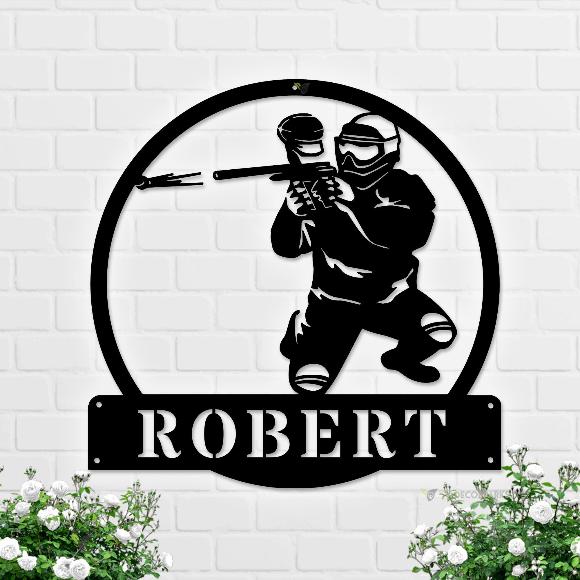 Personalized Paintball Metal Sign with LED Lights - Custom Paintball Monogram Metal Wall Art - Hobbies Gift - Birthday Gift | GearViral