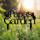 Personalized Papa Garden Sign With Stakes Custom Vegetable Garden Stake Vegetables Sign Gardeners Gift Garden Decor