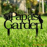 Personalized Papa Garden Sign With Stakes Custom Vegetable Garden Stake Vegetables Sign Gardeners Gift Garden Decor