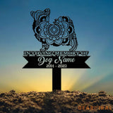 Personalized Papillion Mandala Garden Stake Zentangle Yard Art Dog Memorial Sign Outdoor Decor Pet Loss Sympathy Gift