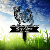 Personalized Papillion Mandala Garden Stake Zentangle Yard Art Dog Memorial Sign Outdoor Decor Pet Loss Sympathy Gift