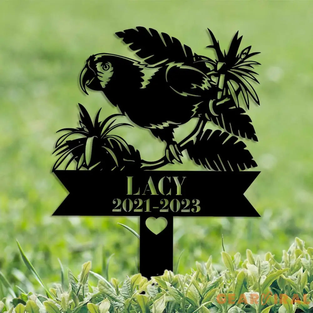 Personalized Parrot Memorial Stake - Parrot Loss - Sympathy Sign - Pet Grave Markers | GearViral