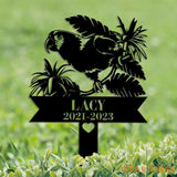 Personalized Parrot Memorial Stake - Parrot Loss - Sympathy Sign - Pet Grave Markers | GearViral