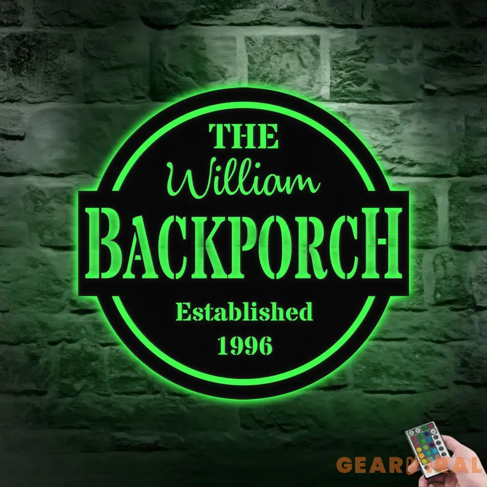 Personalized Patio Metal LED Sign - Custom Patio Welcome Sign - Personalize Patio Metal Sign - Patio Wall Decor