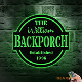 Personalized Patio Metal LED Sign - Custom Patio Welcome Sign - Personalize Patio Metal Sign - Patio Wall Decor