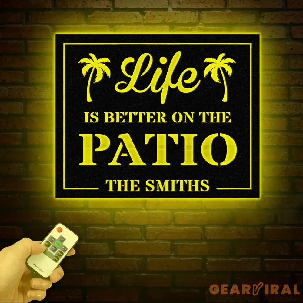 Personalized Patio Sign Life Is Better On The Patio Metal Sign Outdoor Decor Patio Wall Art Modern Rustic Patio Decor