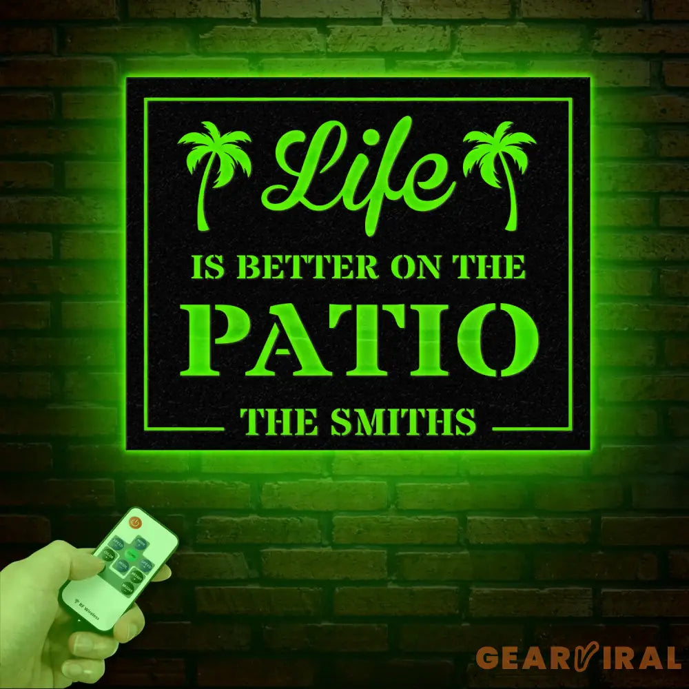 Personalized Patio Sign Life Is Better On The Patio Metal Sign Outdoor Decor Patio Wall Art Modern Rustic Patio Decor