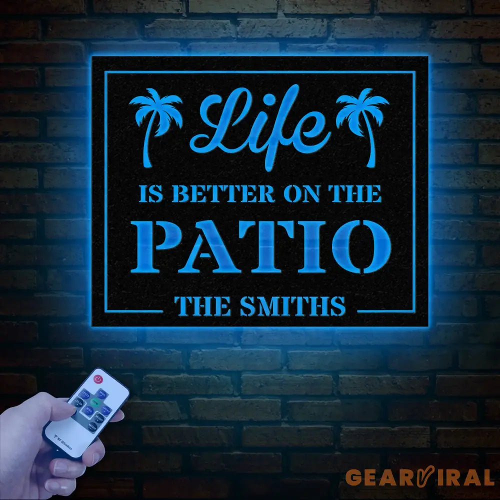 Personalized Patio Sign Life Is Better On The Patio Metal Sign Outdoor Decor Patio Wall Art Modern Rustic Patio Decor
